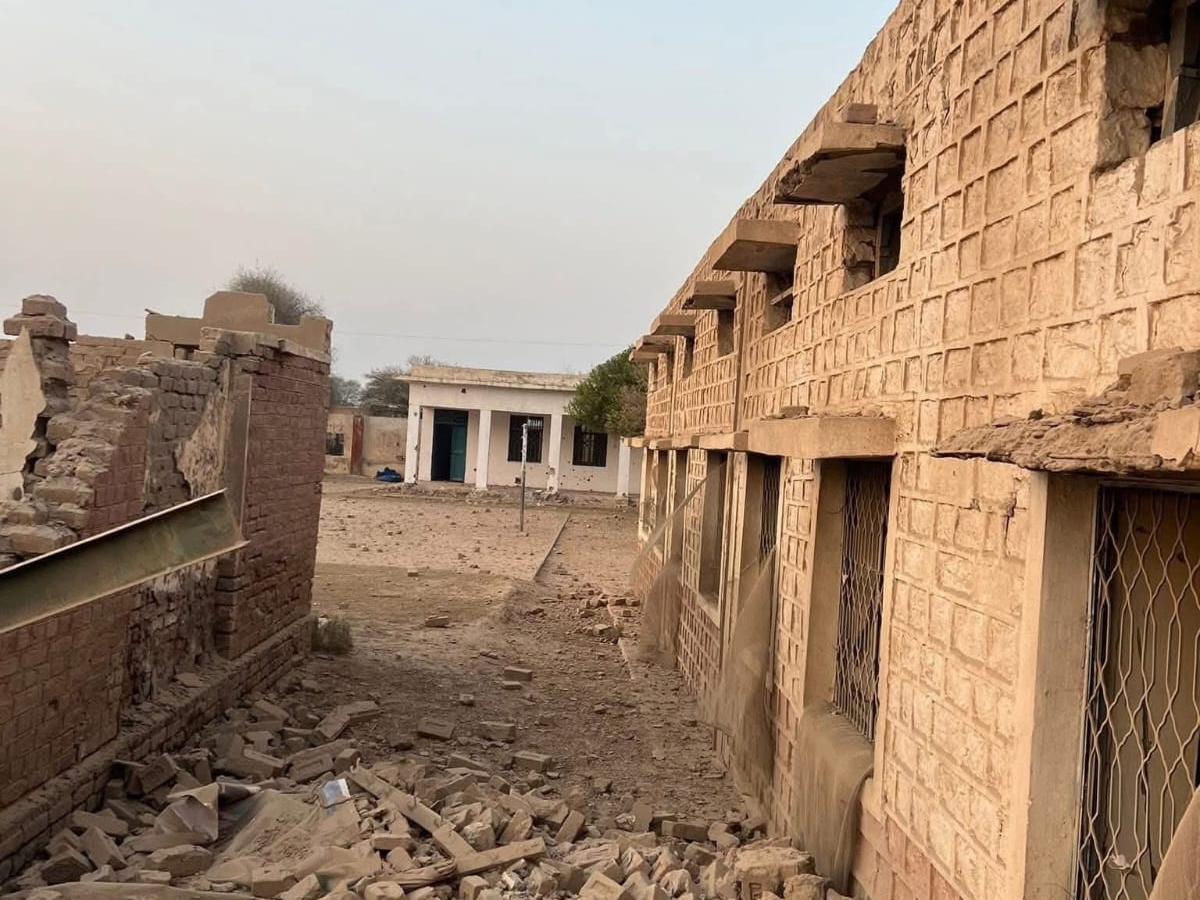 A drone strike was reported at Government High School Shamazan Kot in the Miami Kabul Khel area of Tehsil Shewa in North Waziristan PHOTO: EXPRESS