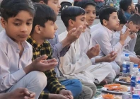 children residing at lahore s child protection and welfare bureau cpwb enjoy a special iftar during ramazan photo express