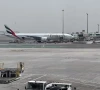 an emirates airplane at dubai international airport amid the u s  israeli conflict with iran in dubai united arab emirates march 8 2026 picture taken by phone photo reuters