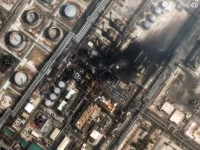 a satellite image shows smoke rising in the ras tanura oil refinery in saudi arabia after a drone attack in ras tanura saudi arabia march 2 photo reuters