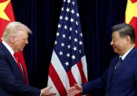 us president donald trump shakes hands with chinese president xi jinping as they hold a bilateral meeting at gimhae international airport on the sidelines of the asia pacific economic cooperation apec summit in busan south korea october 30 2025 photo reuters