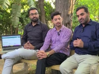 two students who have created a mobile application to help passengers using electric buses in lahore and other cities sitting next to our repporter asif mehmmod photo express two students who have created a mobile application to help passengers using electric buses in lahore and other cities sitting next to our repporter asif mehmmod photo express