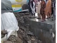 heavy rains have caused flooding on the zhob dera national highway resulting in the road being closed photo express