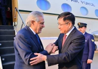 deputy prime minister and foreign minister ishaq dar arrives in beijing on a one day official visit and is received by ambassador yue xiaoyong photo mofa