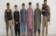 pakistan rangers sindh arrest four suspected members of a street crime gang in karachi photo pakistan rangers sindh