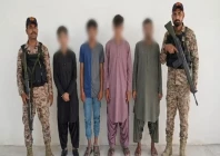 pakistan rangers sindh arrest four suspected members of a street crime gang in karachi photo pakistan rangers sindh