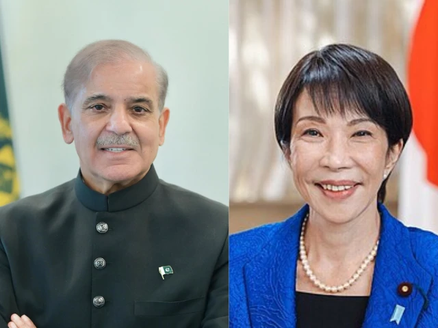 prime minister shehbaz sharif l and japanese prime minister sanae takaichi r prime minister shehbaz sharif l and japanese prime minister sanae takaichi r