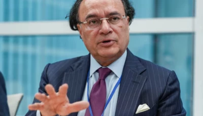 pakistan finance minister muhammad aurangzeb speaks during an interview at the international monetary fund and world bank group s annual spring meetings in washington dc us april 13 2026 photo reuters