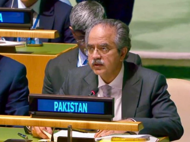 pakistan s permanent representative to the un ambassador asim iftikhar ahmad speaking at the un photo x pakistan s permanent representative to the un ambassador asim iftikhar ahmad speaking at the un photo x
