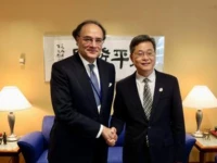 finance minister muhammad aurangzeb meets with chinese finance minister lan fo an in washington dc photo x