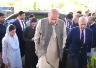 senior leadership of the pml n including prime minister shehbaz sharif and party leader nawaz sharif met in islamabad at punjab house on monday to finalise party tickets for the upcoming gilgit baltistan elections screengrab