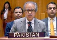 pakistan s permanent representative to the un ambassador asim iftikhar ahmad speaking at the united nations security council briefing on the un support mission in libya photo x