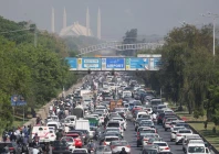 traffic congestion due to road closures implemented by authorities following the suspension of transport and closure of markets on security restrictions as pakistan prepares to host u s and iran for the second phase of peace talks in islamabad pakistan april 24 2026 photo reuters