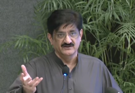 sindh chief minister murad ali shah distributed compensation cheques to victims of the gul plaza incident at a ceremony held at the chief minister s house in karachi screengrab