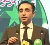 ppp chairman bilawal bhutto zardari speaking at a ceremony marking the first anniversary of marka e haq in karachi screengrab
