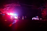 police block off near s air depot boulevard in edmond okla after a campground shooting at lake arcadia saturday may 3 2026 associated press