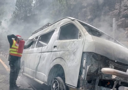 Rescue operations and emergency response at the Murree Expressway accident site