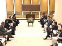 minister for communications aleem khan holds meeting with iran s minister of roads and urban development farzaneh sadegh screengrab