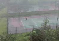 rain and strong wind brought by super typhoon bavi in apotgan guam july 6 2026 in this still image obtained from social media video photo reuters
