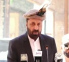 gilgit baltistan s newly sworn in chief minister pakistan peoples party s ppp amjad hussain giving an address at his oath taking ceremony screengrab