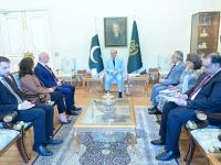 croatian minister for foreign and european affairs grli radman calls on prime minister shehbaz sharif in islamabad photo pmo