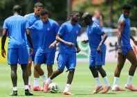 soccer football   fifa world cup 2026   france training   southern methodist university dallas texas us   july 13 2026 france s william saliba kylian mbappe ousmane dembele ngolo kante and aurelien tchouameni during training photo reuters