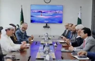 petroleum minister ali pervaiz malik holds meeting with kuwait foreign petroleum exploration company kufpec vice president for operations tariq ibrahim screengrab