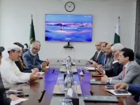 petroleum minister ali pervaiz malik holds meeting with kuwait foreign petroleum exploration company kufpec vice president for operations tariq ibrahim screengrab