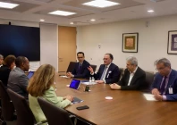 finance minister muhammad auranzgeb held a series of meetings with senior international monetary fund officials including first deputy managing director dan katz deputy managing director nigel clarke middle east and central asia department director jihad azour and imf mission chief for pakistan iva petrova to review pakistan s progress under the extended fund facility eff and the resilience and sustainability facility rsf photo x
