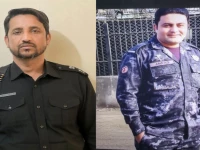 the martyred assistant sub inspector asi of the kohat excise office sajjad ul islam and sepoy jawad ahmed of peshawar collectorate of customs enforcement photo express