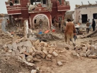 at least 14 martyred and over a dozen others injured in an alleged suicide attack on the manji khel police check post on the tank dera ismail khan road photo express