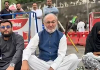 former senator mushtaq ahmad addressing a video message after he was denied entry into azad jammu and kashmir photo x screengrab former senator mushtaq ahmad addressing a video message after he was denied entry into azad jammu and kashmir photo x screengrab
