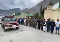 the bodies of nirmal purja wang zhong nima sherpa gyalu sherpa and killi pemba kilu sherpa transported by helicopter to the combined military hospital cmh in skardu screengrab