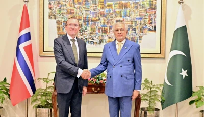 norwegian foreign minister espen barth eide holds bilateral talks with deputy prime minister and foreign minister ishaq dar at the ministry of foreign affairs in islamabad photo x norwegian foreign minister espen barth eide holds bilateral talks with deputy prime minister and foreign minister ishaq dar at the ministry of foreign affairs in islamabad photo x