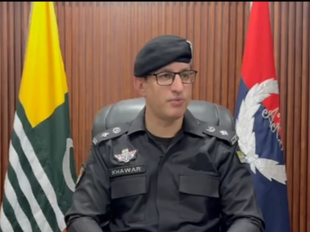 azad jammu and kashmir ajk police spokesperson senior superintendent of police ssp khawar ali shaukat speaking at a press conference screengrab azad jammu and kashmir ajk police spokesperson senior superintendent of police ssp khawar ali shaukat speaking at a press conference screengrab