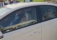 pti founder imran khan s sisters sit in a car en route to adiala jail to meet him photo express