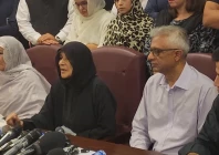 pakistan tehreek e insaf founder s sister dr uzma khan and his personal physician dr faisal sultan addressing a press conference at khyber pakhtunkhwa house screengrab pakistan tehreek e insaf founder s sister dr uzma khan and his personal physician dr faisal sultan addressing a press conference at khyber pakhtunkhwa house screengrab