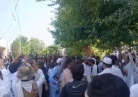 police personnel stage a protest in bannu against the transfer of seven k p police officials to other districts photo express