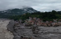 a drone view shows mud covering properties following a flash flood in trishuli nuwakot district nepal august 27 2026 photo reuters
