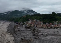 a drone view shows mud covering properties following a flash flood in trishuli nuwakot district nepal august 27 2026 photo reuters