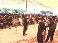 members of the police peace committee gather at the bannu police lines during a protest against the alleged disappearance of a colleague from peshawar on friday photo express