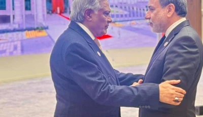 deputy prime minister and foreign minister ishaq dar meets iranian foreign minister seyyed abbas araghchi on the sidelines of the sco council of heads of state meeting in bishkek on tuesday photo fo