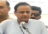 karachi mayor murtaza wahab speaks during a press conference in karachi screengrab