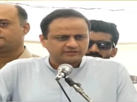 karachi mayor murtaza wahab speaks during a press conference in karachi screengrab