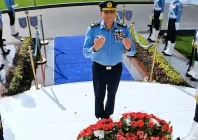 a martyrs day ceremony was held at air headquarters in islamabad where air chief marshal zaheer ahmed baber sidhu chief of the air staff paid tribute to paf personnel who had died in the line of duty photo ispr
