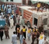 firefighters work to extinguish a blaze that broke out in the urology ward of khalifa gul nawaz hospital in bannu photo express