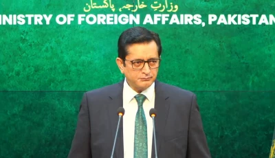 foreign office spokesperson sajjad haider khan addresses a weekly press briefing in islamabad screengrab