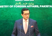 foreign office spokesperson sajjad haider khan addresses the weekly press briefing in islamabad screengrab