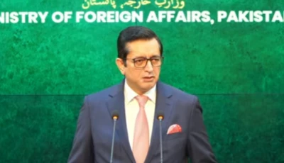 foreign office spokesperson sajjad haider khan addresses the weekly press briefing in islamabad screengrab