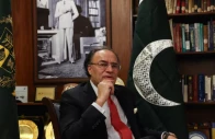 finance minister muhammad aurangzeb speaks during a reuters interview with a portrait of mohammad ali jinnah founder and first governor general of pakistan in the background in islamabad pakistan june 15 2026 photo reuters